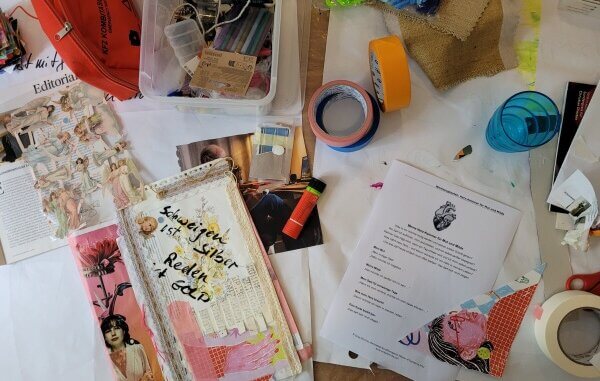 Aus der Gruppe „Mit Bild- und Wortnotizen gegen Gewalt“